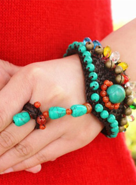 云南民族风绿松石手链