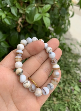 缅甸树化玉手串直径约8.5mm