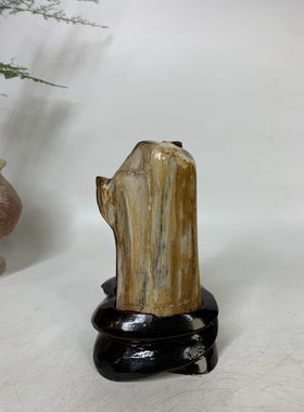 缅甸树化玉摆件总高15/高12/宽5.5/厚5厘米净重1.0斤