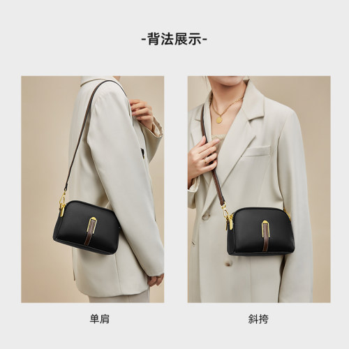 奥康手机包2026新款小包包大容量单肩包真皮女包贝壳包高级斜挎包 - 图1
