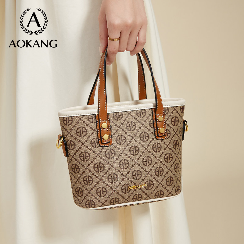 2023奥康轻奢百搭女士高级潮手提包 奥康皮具箱包女士包袋