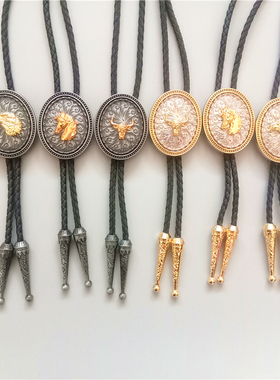 方佑雕花合金线环男百搭领带新品