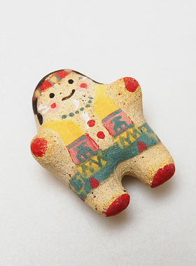 手工陶瓷玩偶姜饼人摆件可爱卡通玩偶家居装饰品创意软萌礼物圣诞