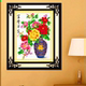 ກະທູ້ embroidery cross stitch ຫ້ອງດໍາລົງຊີວິດດອກໄມ້ສົດຂະຫນາດນ້ອຍ