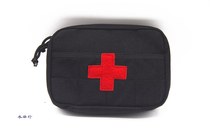 ESKI LOVE BLACK CORDURA WATERPROOF FIRST AID POCKET RED CARD MOLLE SYSTEM ATTACHED Waist Bag