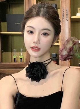大花朵项链颈链锁骨项链
