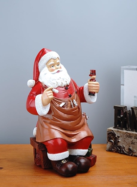 圣诞老人礼物袋圣诞节装饰摆件