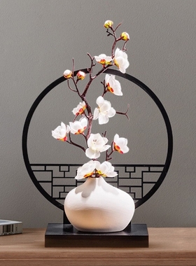 新中式禅意梅花桌面小屏风摆件