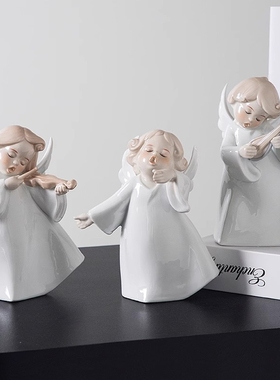 欧式客厅装饰摆件高级感音乐天使