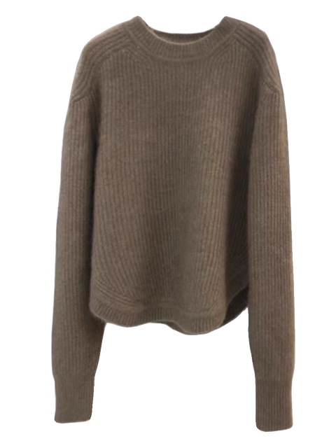 Round neck ingot needle loose cashmere pullover round neck pullover