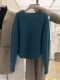 Round neck ingot needle loose cashmere pullover round neck pullover