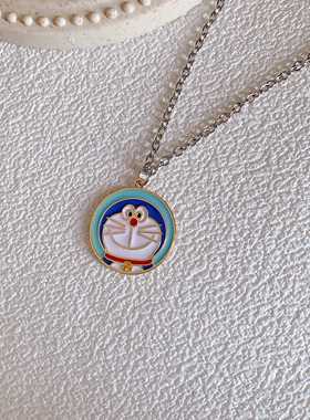 宇宙射线项链ins哆啦A梦吊坠合金