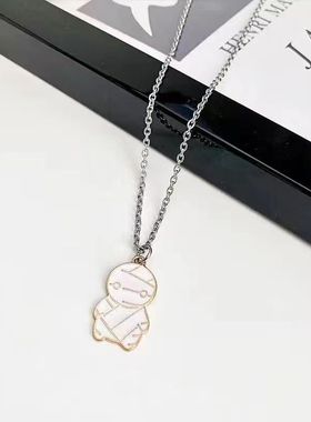 宇宙射线-绷带人恶搞项链可爱卫衣链ins风嘻哈新款男学生简约卡通