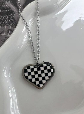 宇宙射线酷嘻哈项格子女棋盘项链