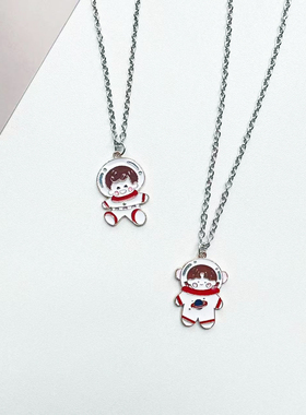 宇宙射线搞怪吊坠项链合金男ins