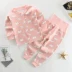 Baby Qiuyi Qiuku Set Shu cotton Baby eo cao thiết kế đồ lót bụng bé trai và bé gái áo len cotton mùa đông - Quần áo lót