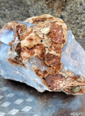 天然蓝玉髓上班小摆件上班族摆件