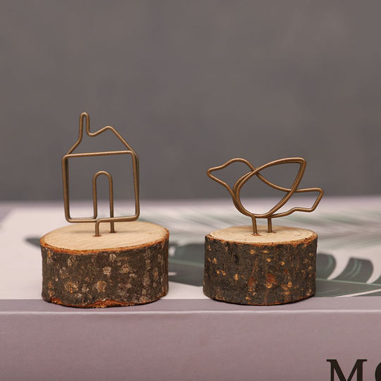 Vertical business card desktop ornament holding placard note holder