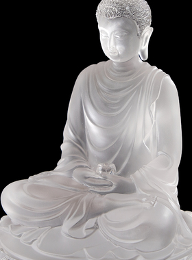 古法琉璃释迦摩尼神像纯手工摆件