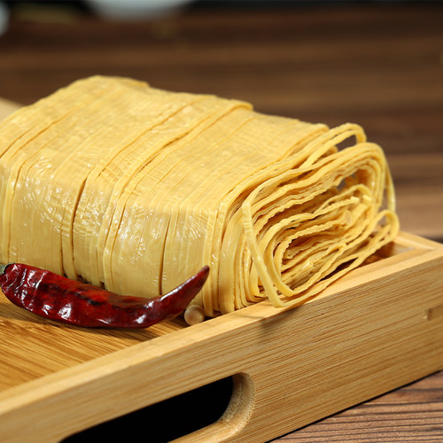 云南云丝豆腐丝 免煮代餐 豆腐皮豆制品腐竹豆皮干货 油豆皮1500g - 图0