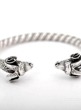 SOLD 上层精灵的庭院∮权利的象征US公羊头设计师Vintage手镯