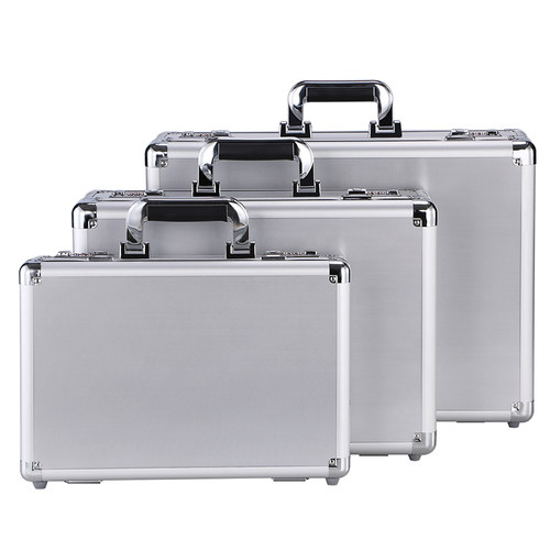 手提式密码箱大手提箱文件箱铝合金工具箱带锁放仪器贵重物品收纳 - 图3