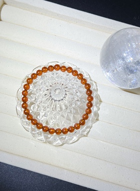 皮皮pipi｜天然冰种橙红石榴石手链显白紫牙乌酒红石榴石手链