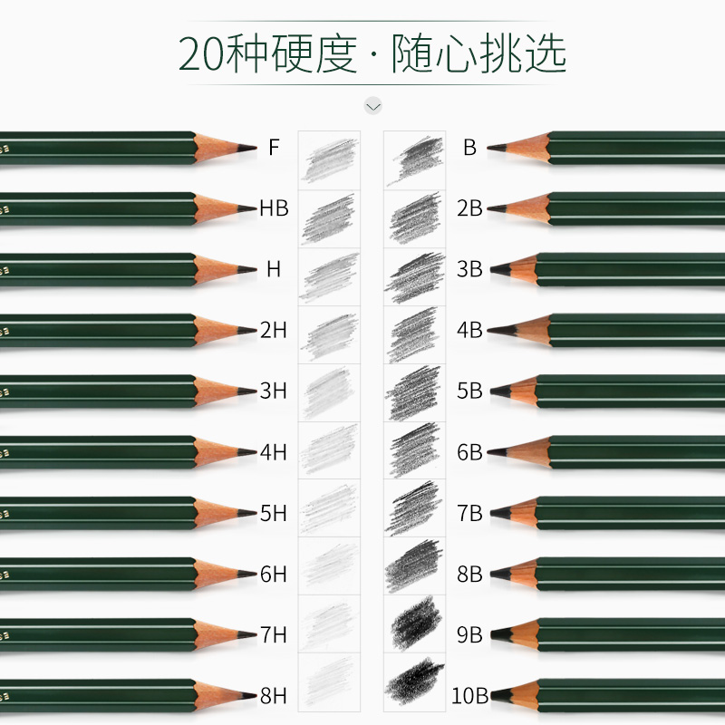 正品日本uni三菱9800绘图HB铅笔2H小学生2B素描3B绘画比4B儿童6B专业8B考试专用画画美术套装炭笔14b初学者 - 图0