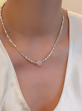 韩国小众ins风手工天然石碎银子