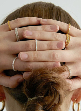 光软链条镀金镀银时尚气质戒指