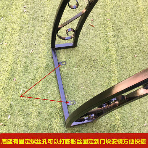 铁艺拱门花架门垛顶部别墅拱门架子铁艺庭院门柱拱形花架定做门头 - 图1
