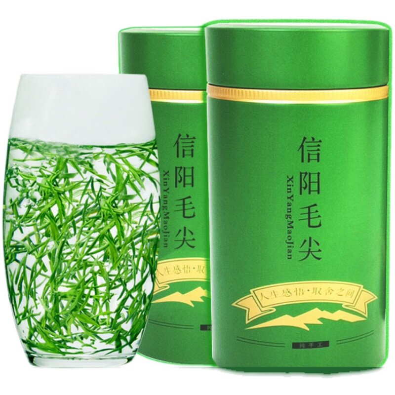 信阳毛尖2024新茶明前浓香型特级嫩芽高山云雾绿茶毛尖茶罐装50g_虎窝淘