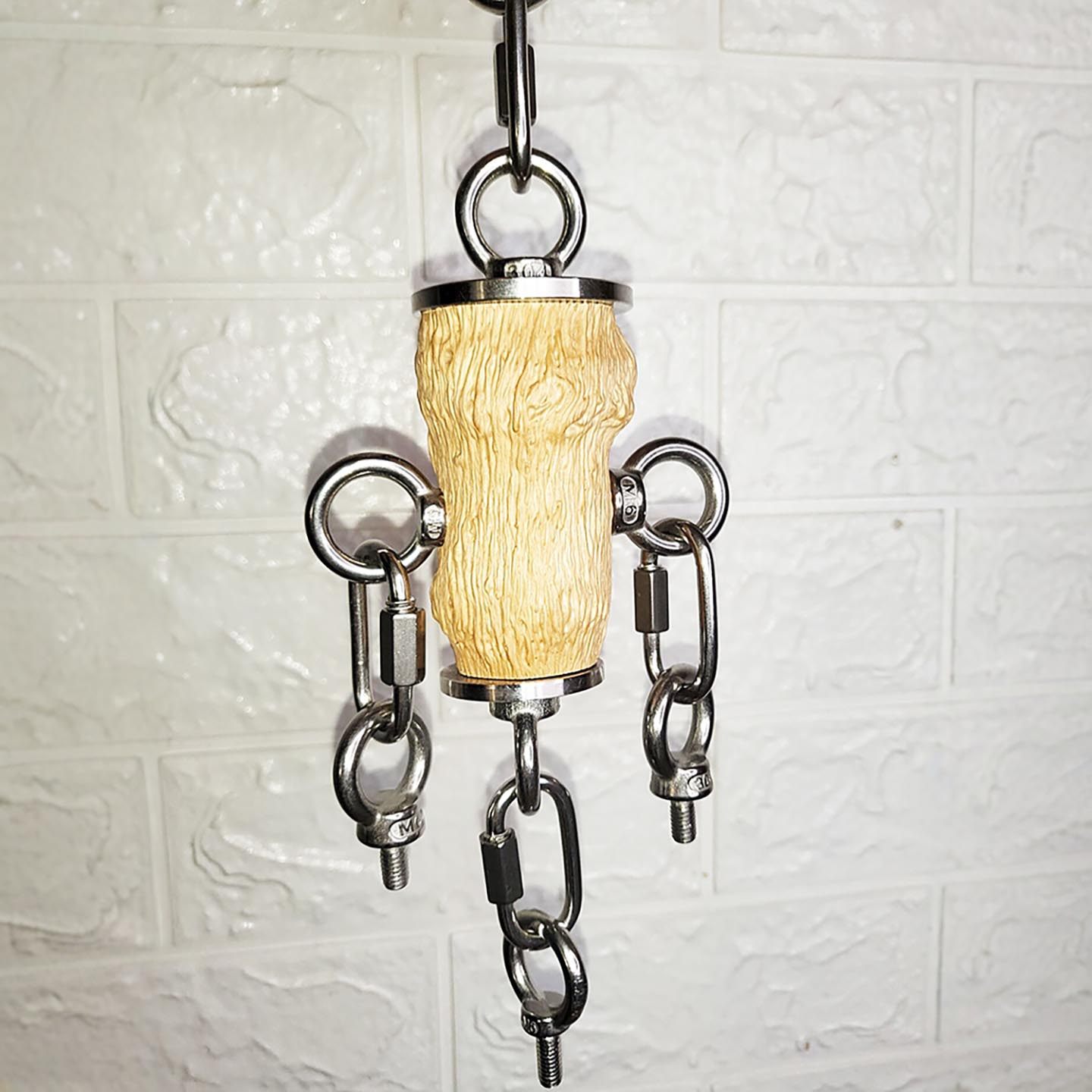 中大型鹦鹉啃咬玩具304不锈钢配超硬野梨木磨嘴磨牙解闷鸟笼挂件,淘宝优惠券,粉丝福利购,淘宝优惠卷