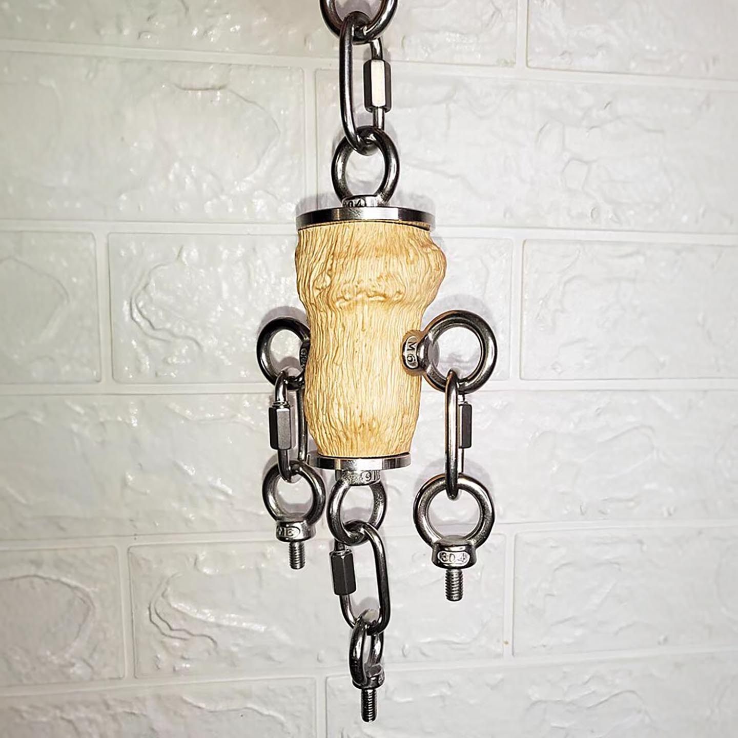 中大型鹦鹉啃咬玩具304不锈钢配超硬野梨木磨嘴磨牙解闷鸟笼挂件,淘宝优惠券,粉丝福利购,淘宝优惠卷