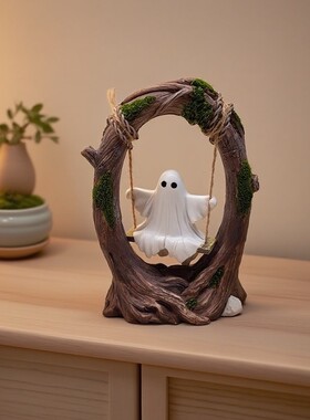 2025新品Halloween Swing Ghost Decoration荡秋千幽灵家居装饰