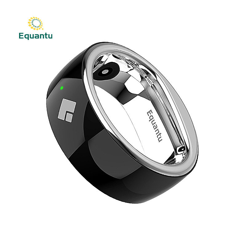 Equantu new smart counting ring alarm clock ceramic zinc alloy plastic ring counter
