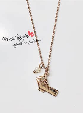 hmhm简约ins锁骨项链拼图项链