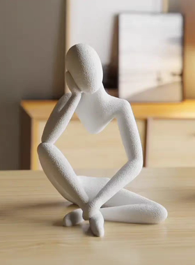 3D打印小众抽象摆件超越视觉高级悬浮摆件沉思者桌面立体摆件