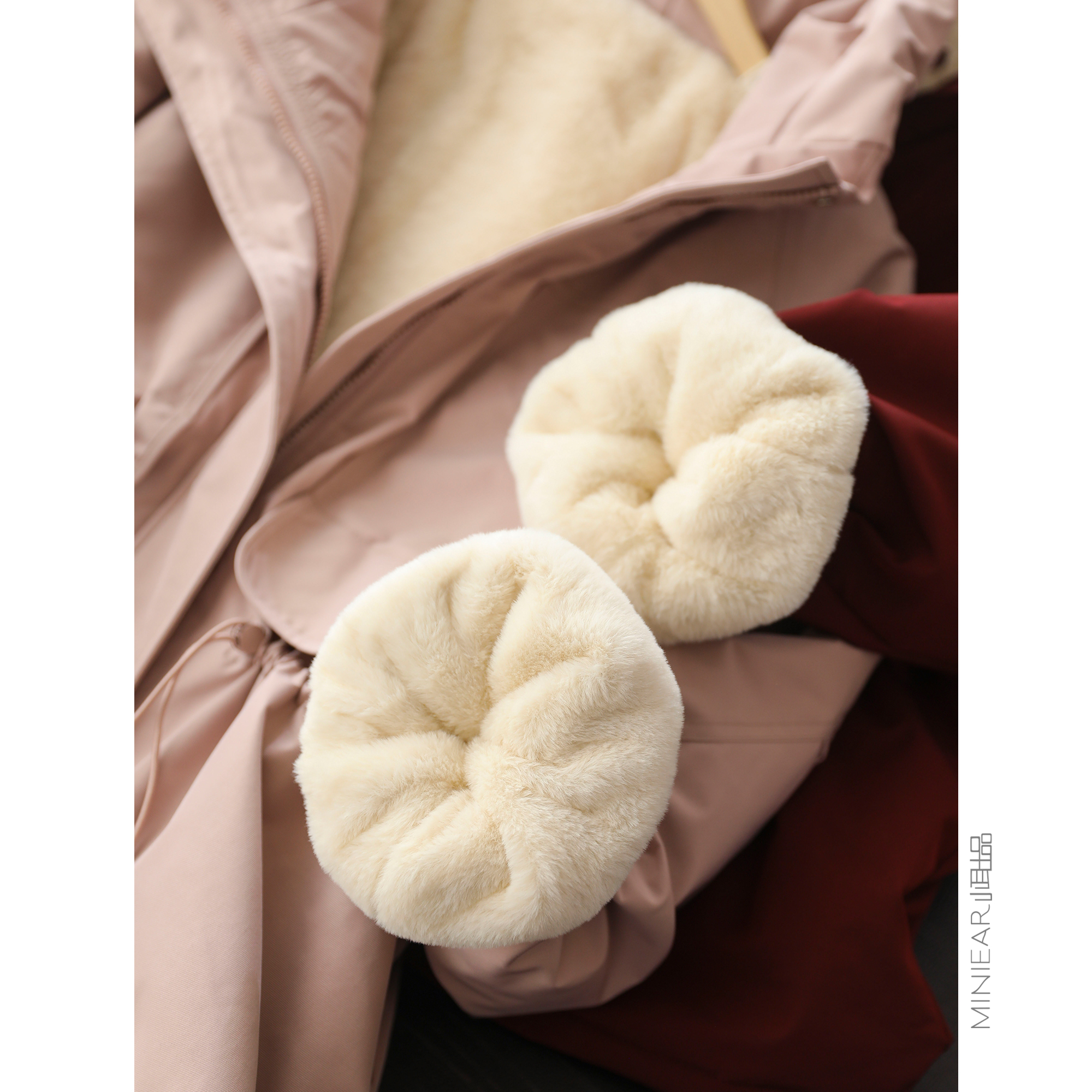 小耳出品 【1300g重】加绒连帽外套连帽防风保暖休闲运动夹克上衣 - 图0