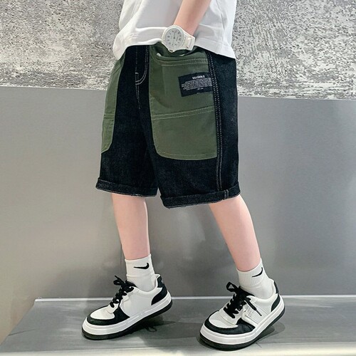 男童夏季工装牛仔短裤2026新款过膝裤子薄款夏装男童牛仔裤休闲潮 - 图3