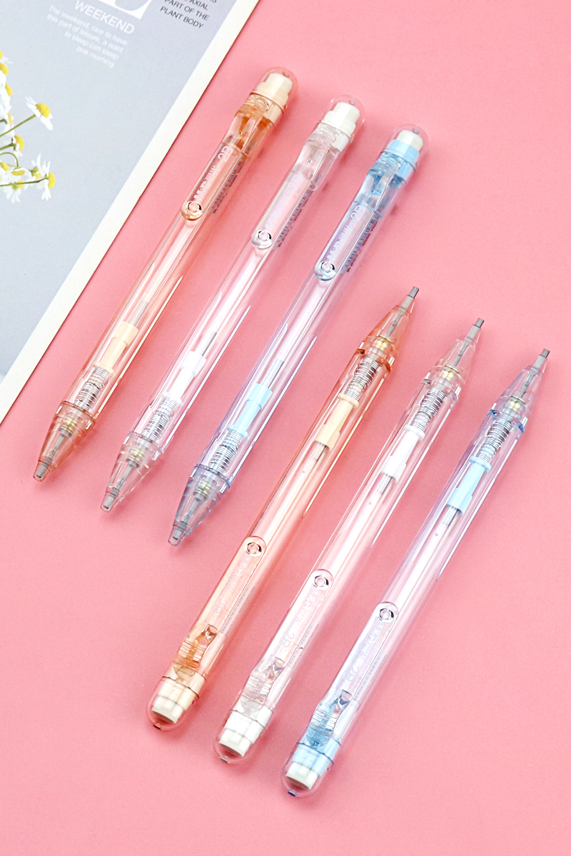 晨光文具2B涂卡自动铅笔学生答题卡考试专用笔自带橡皮头AMPJ6601 - 图0