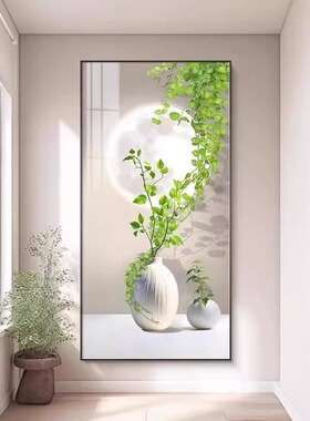 玄关是绿植入户玄关装饰画