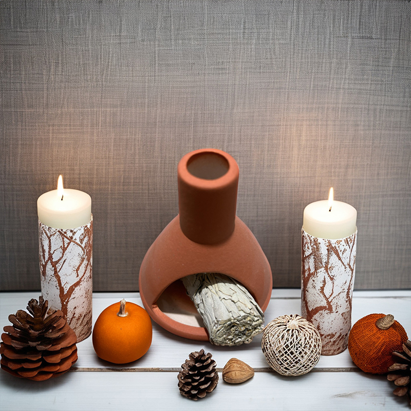 JOJO'S L. PD.winnow.烟囱圣木鼠尾草托盘陶瓷香薰炉底座 | 奋扬 - 图1