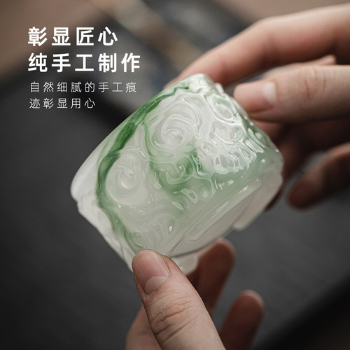 JOJO'S L. PD.紫泉涧.白玉琉璃主人杯中式个人杯喝茶单杯 | 储币 - 图0