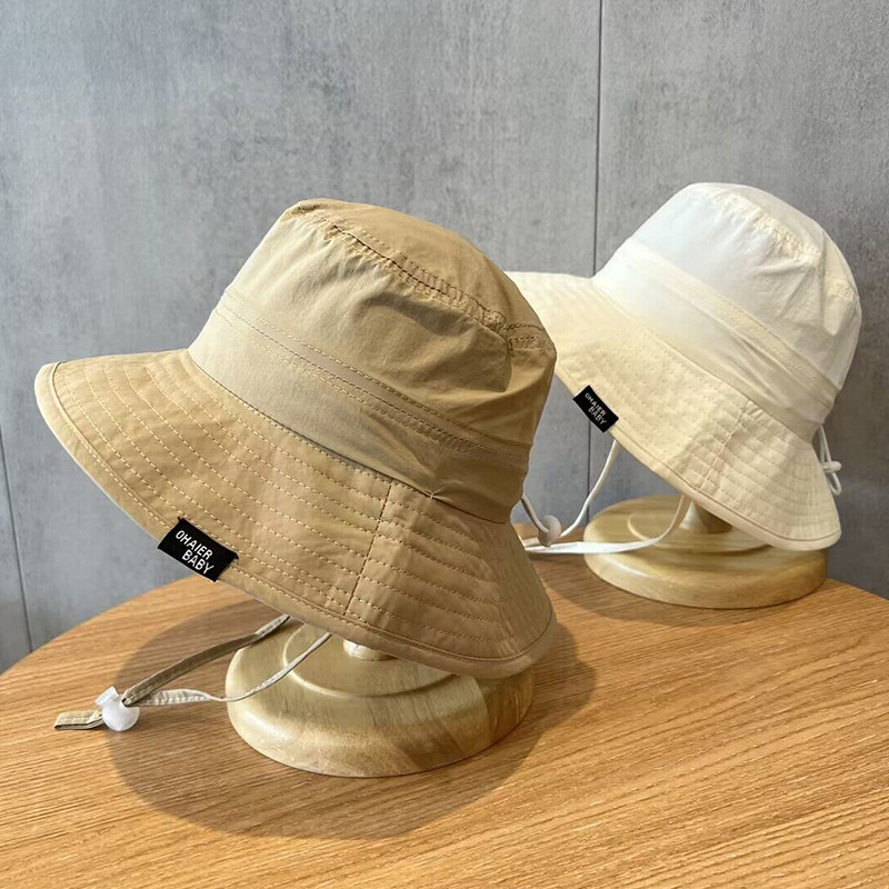 韩版儿童帽子夏季速干渔夫帽宝宝轻薄遮阳防晒帽男女童简约太阳帽,淘宝优惠券,粉丝福利购,淘宝优惠卷