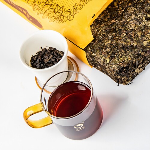 一级荒山野生正品怡清源大师原叶茯砖茶2kg金花茯茶湖南安化黑茶 - 图2