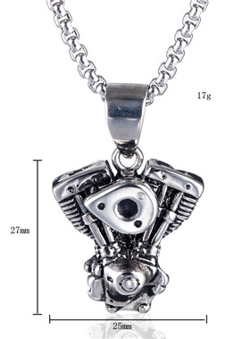 促销速卖通男士复古摩托车不锈钢链朋克哥特式摩托引擎发动机