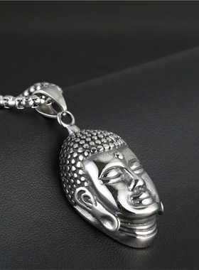 新中式项链钛钢配饰新品复古不锈钢不掉色如来男士项链批发直播