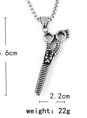 不锈钢饰品项链批发龙剪刀钛钢吊坠 速卖欧美风男士项坠配饰挂件