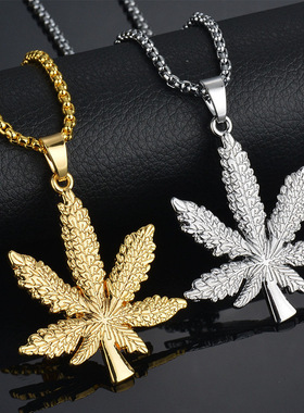 韩版创意精美大树叶 枫叶项链 个性植物树叶吊坠百搭锁骨毛衣链